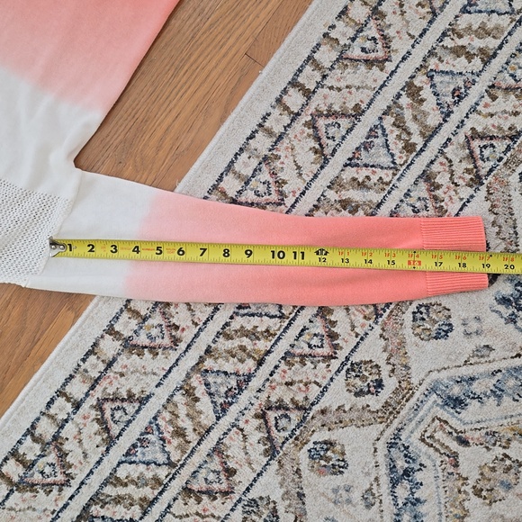 NEW DIRECTIONS WOMENS PEACH & WHITE FRONT BUTTON CARDIGAN SWEATER SIZE SMALL - Picture 15 of 16